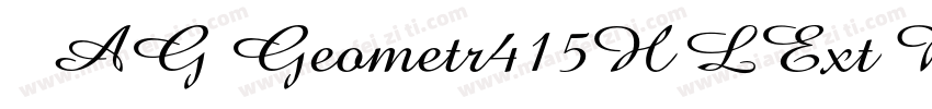 隶体AG Geometr415H LExt Bold Italic字体转换